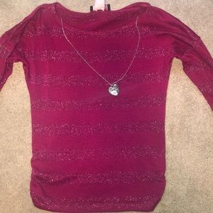 Maroon striped Pendant shirt